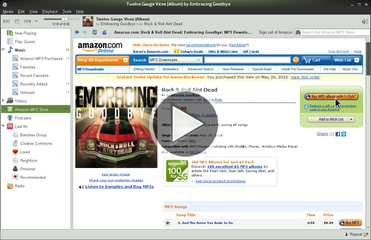 Amazon MP3 Store in Banshee